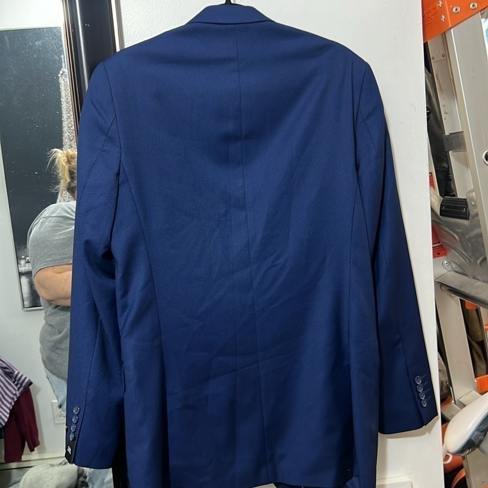 Birds Eye Blew 38l Men’s Two Button Blazer Nwt — image 5 of 6